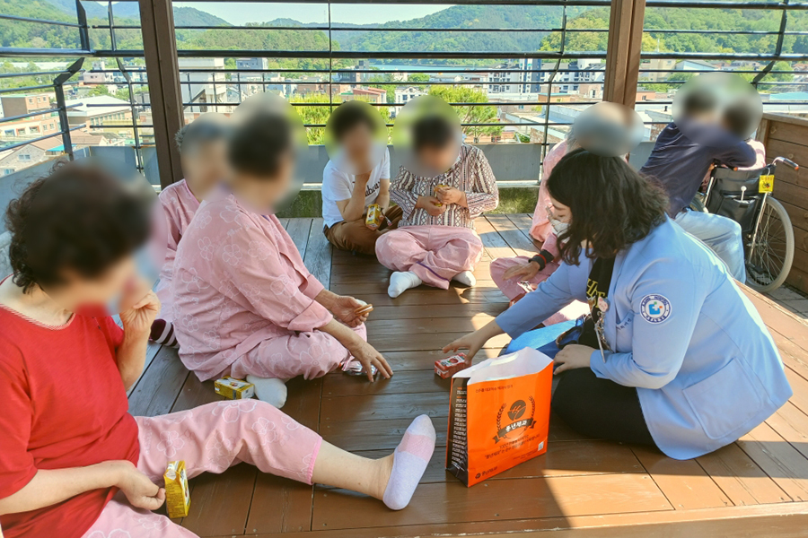 즐거운 옥상 산책 시간