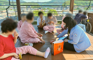 즐거운 옥상 산책 시간